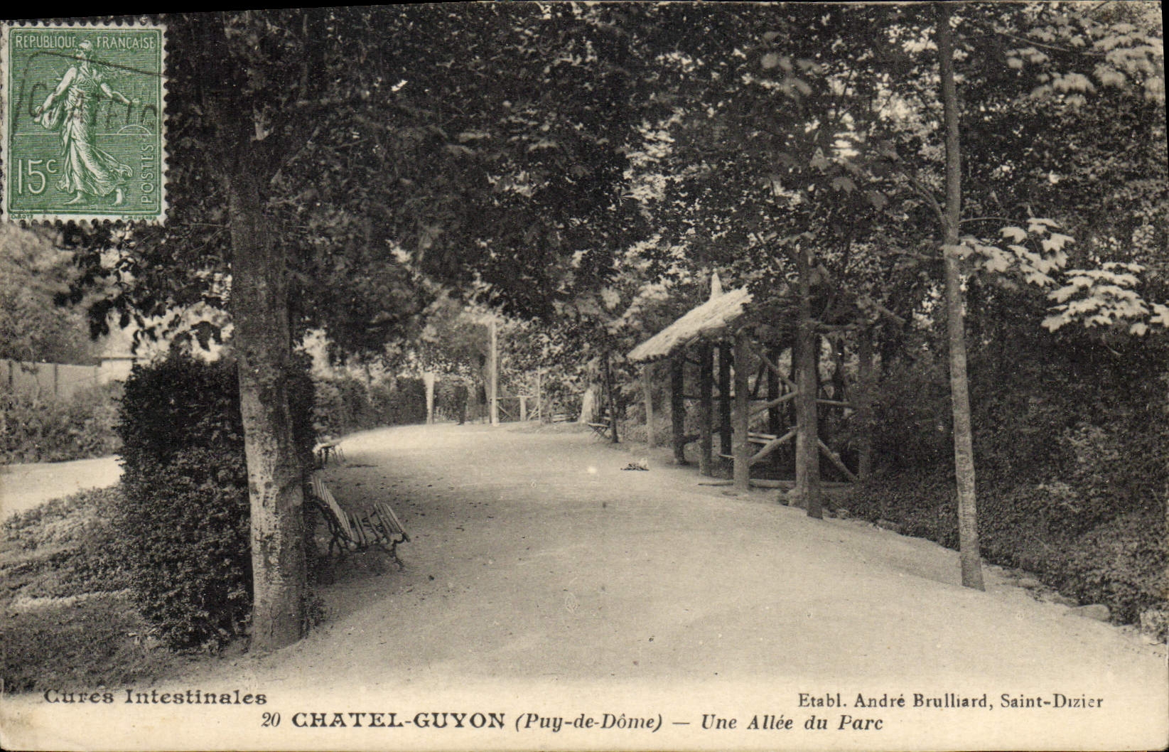 VINTAGE POSTCARD Chatel Guyon an Alley Of the Park