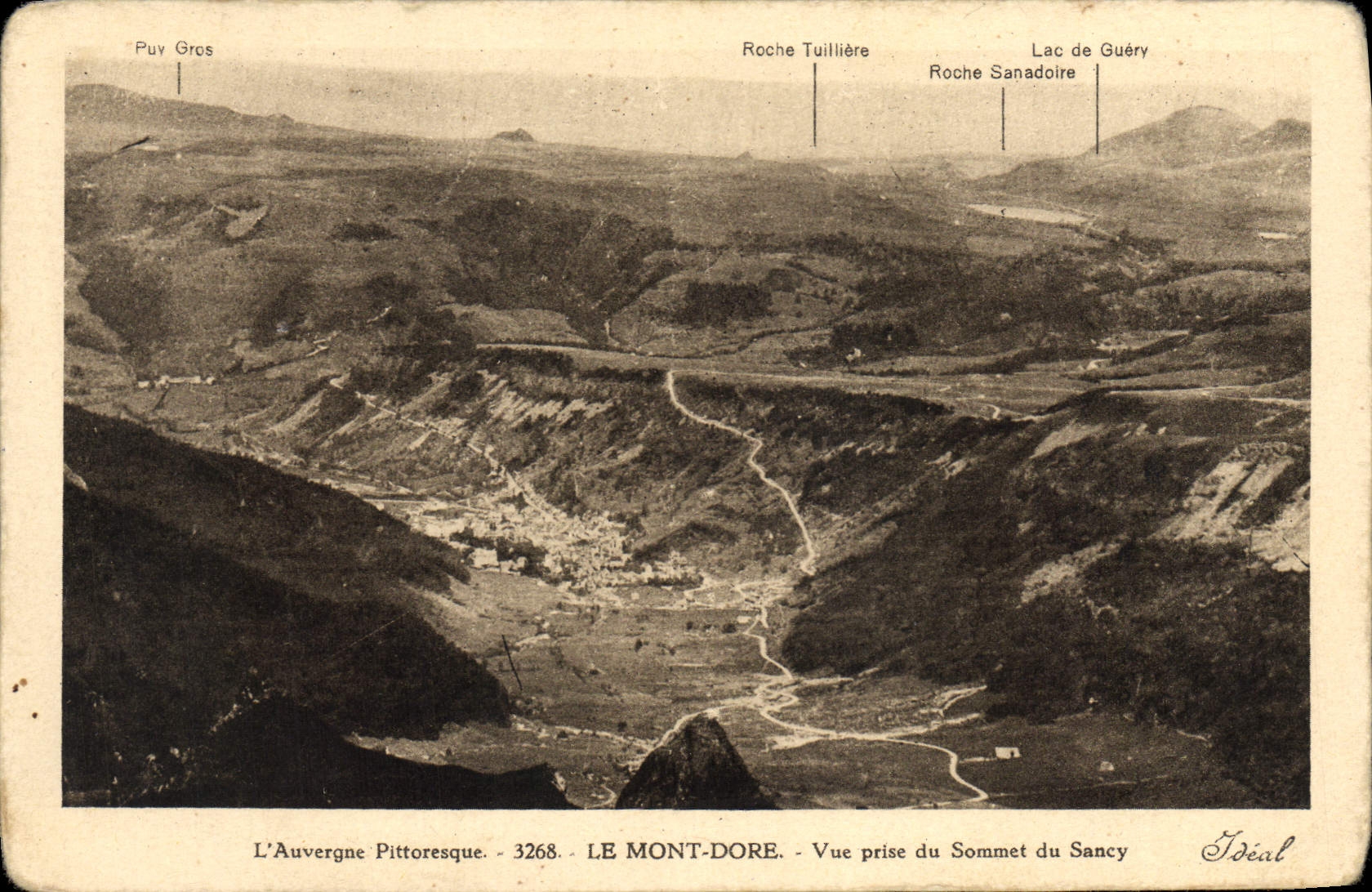 VINTAGE POSTCARD the Mount Gilds Summit Of Sancy Seen from
