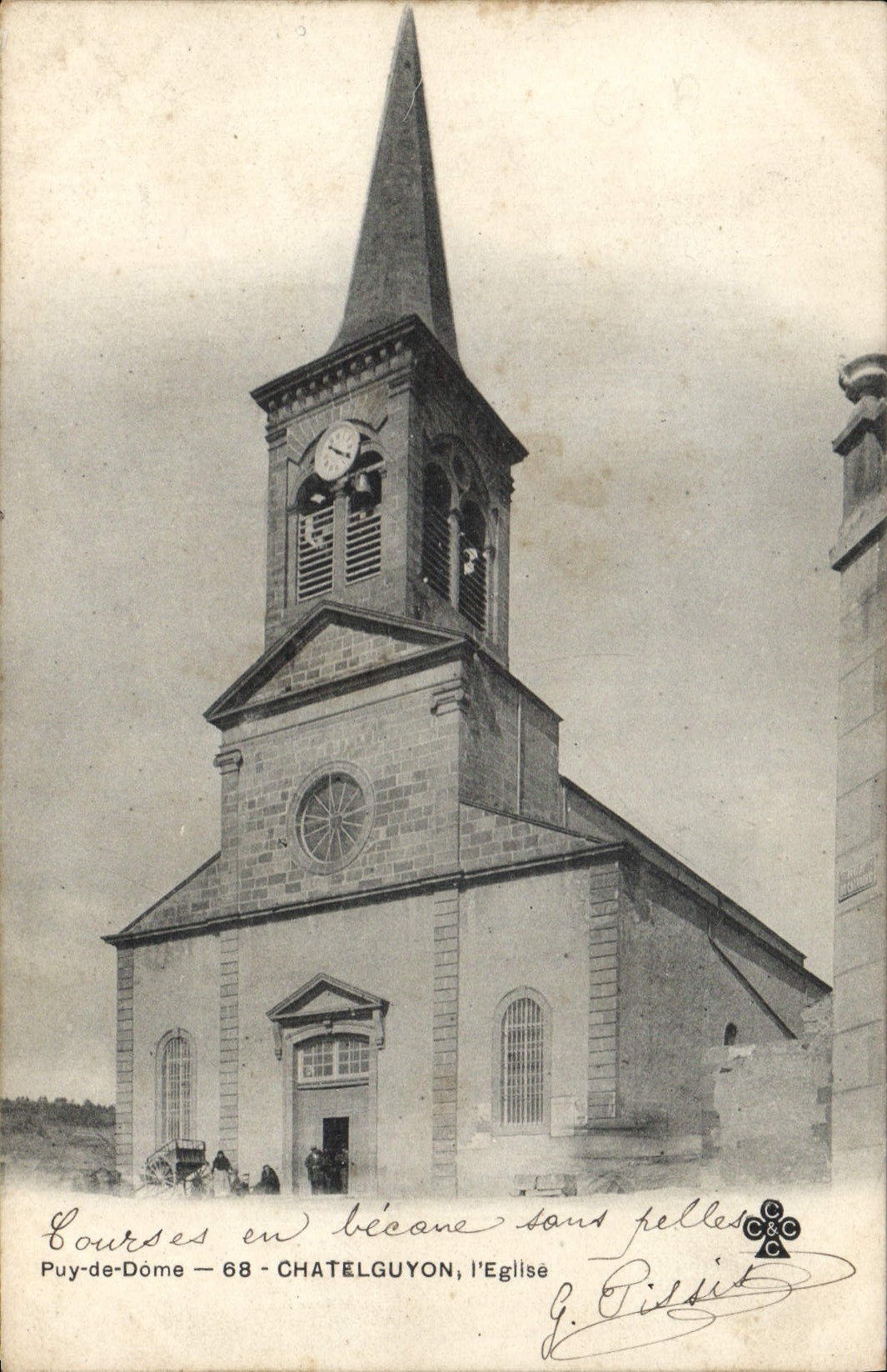 VINTAGE POSTCARD Chatelguyon the Church