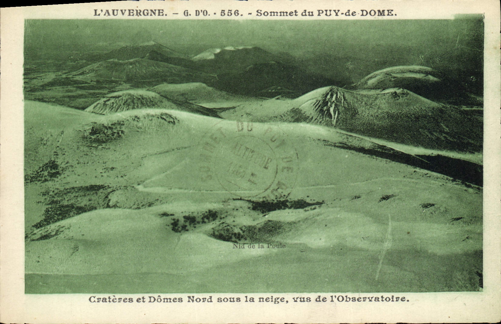 Nieve inferior del norte de los cráteres y de las bóvedas de la POSTAL de la VENDIMIA vista del observatorio