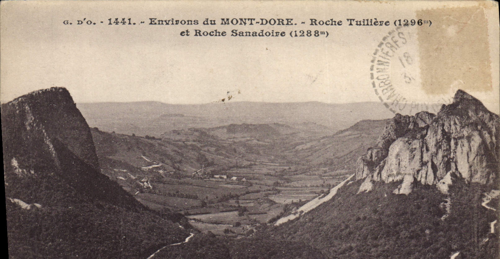 VINTAGE POSTCARD the Mount Gilds Rock Tuiliere and Roche Sanadoise