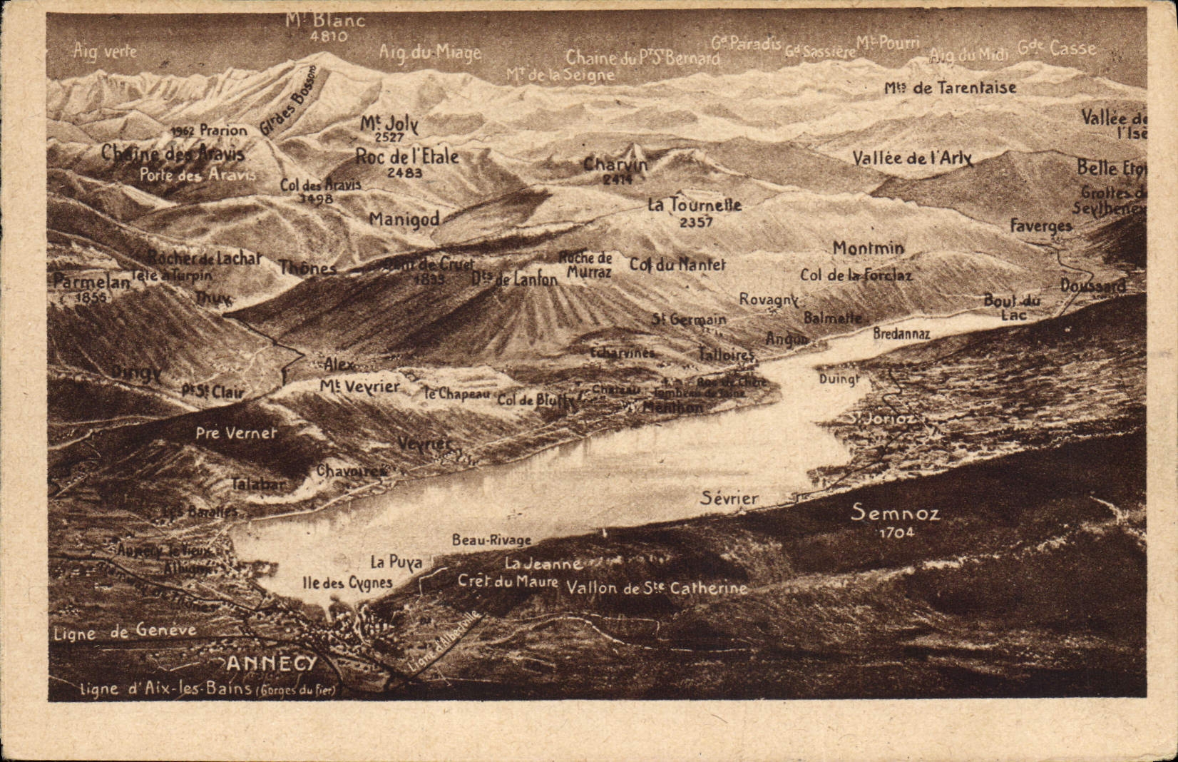 CPA Annecy Ligne De Geneve