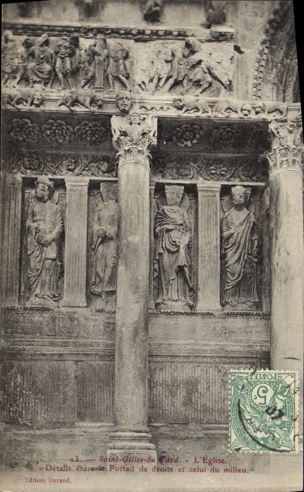 CPA Saint Gilles Du Port L'Eglise Detail Entre Le Portail de droite et celui du milieu