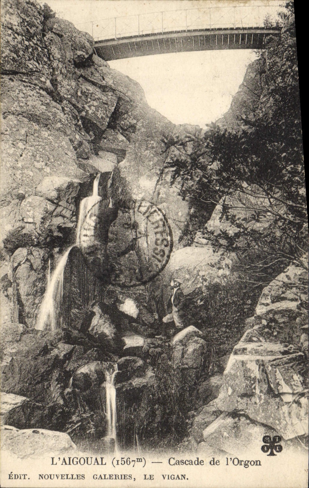 VINTAGE POSTCARD Aigoual Cascades Of Orgon