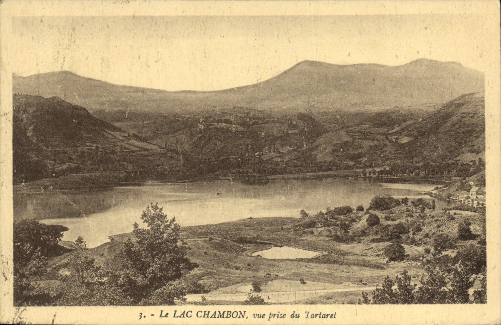 VINTAGE POSTCARD the Lake Chambon Seen from Of Tartaret