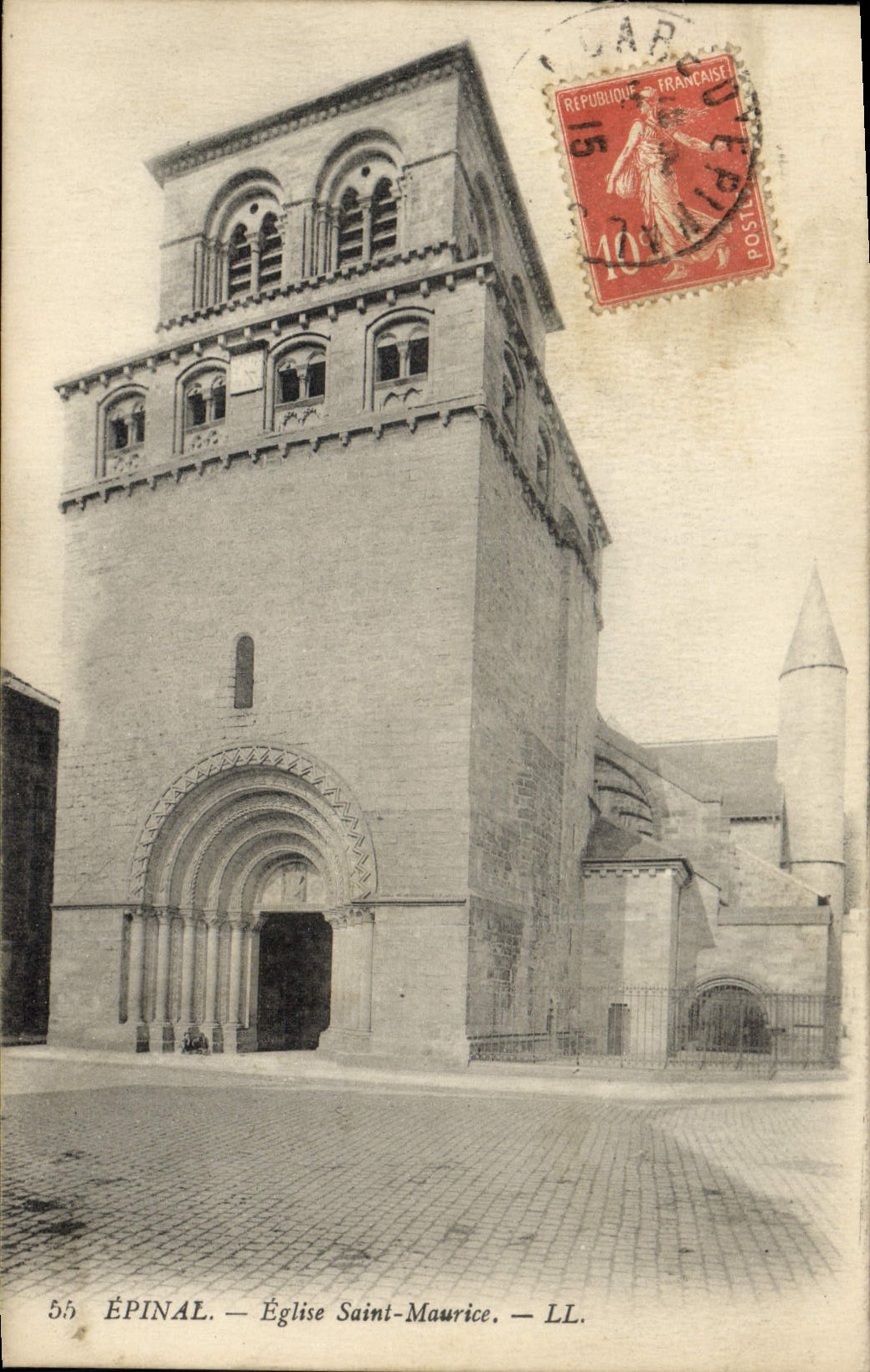 VINTAGE POSTCARD Epinal Church Maurice Saint