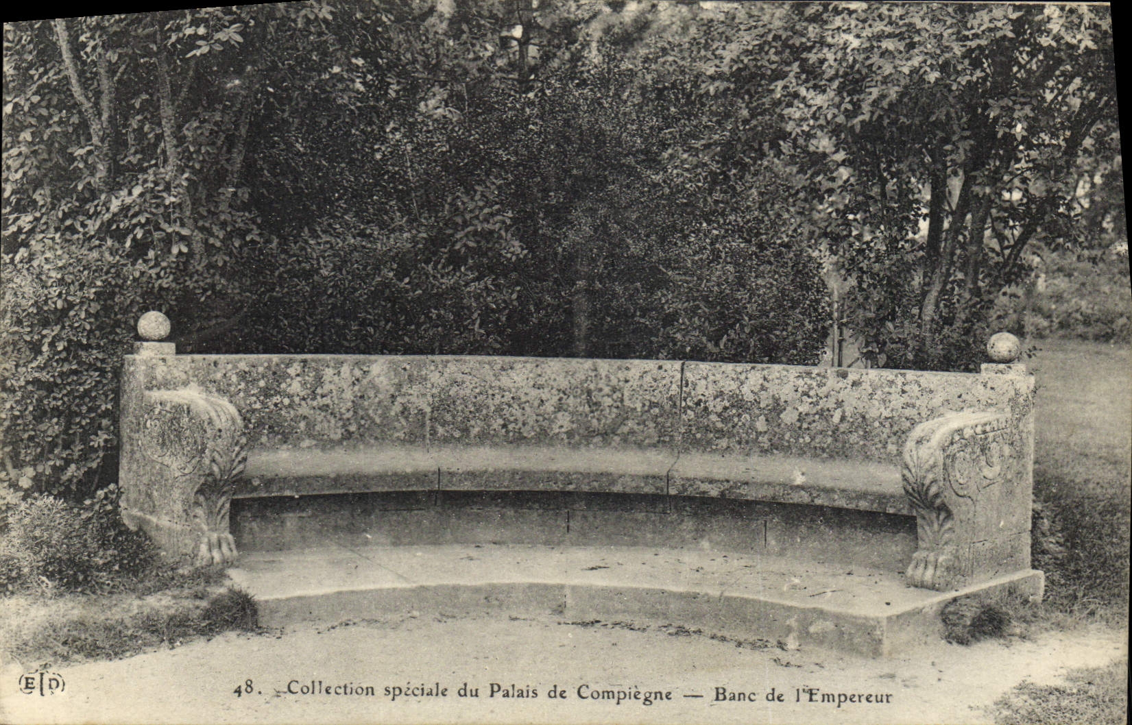 Paladar de la POSTAL de la VENDIMIA del banco de Compiegne del emperador