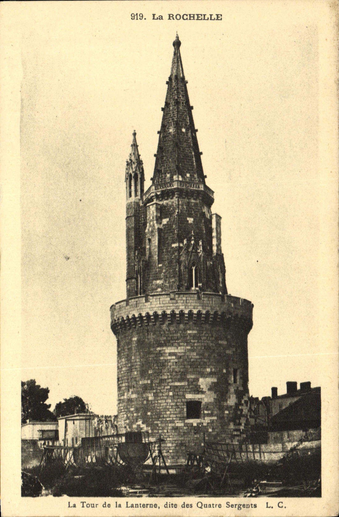 VINTAGE POSTCARD La Rochelle the Tower Of the Lantern Known as Of the Four Sergeants