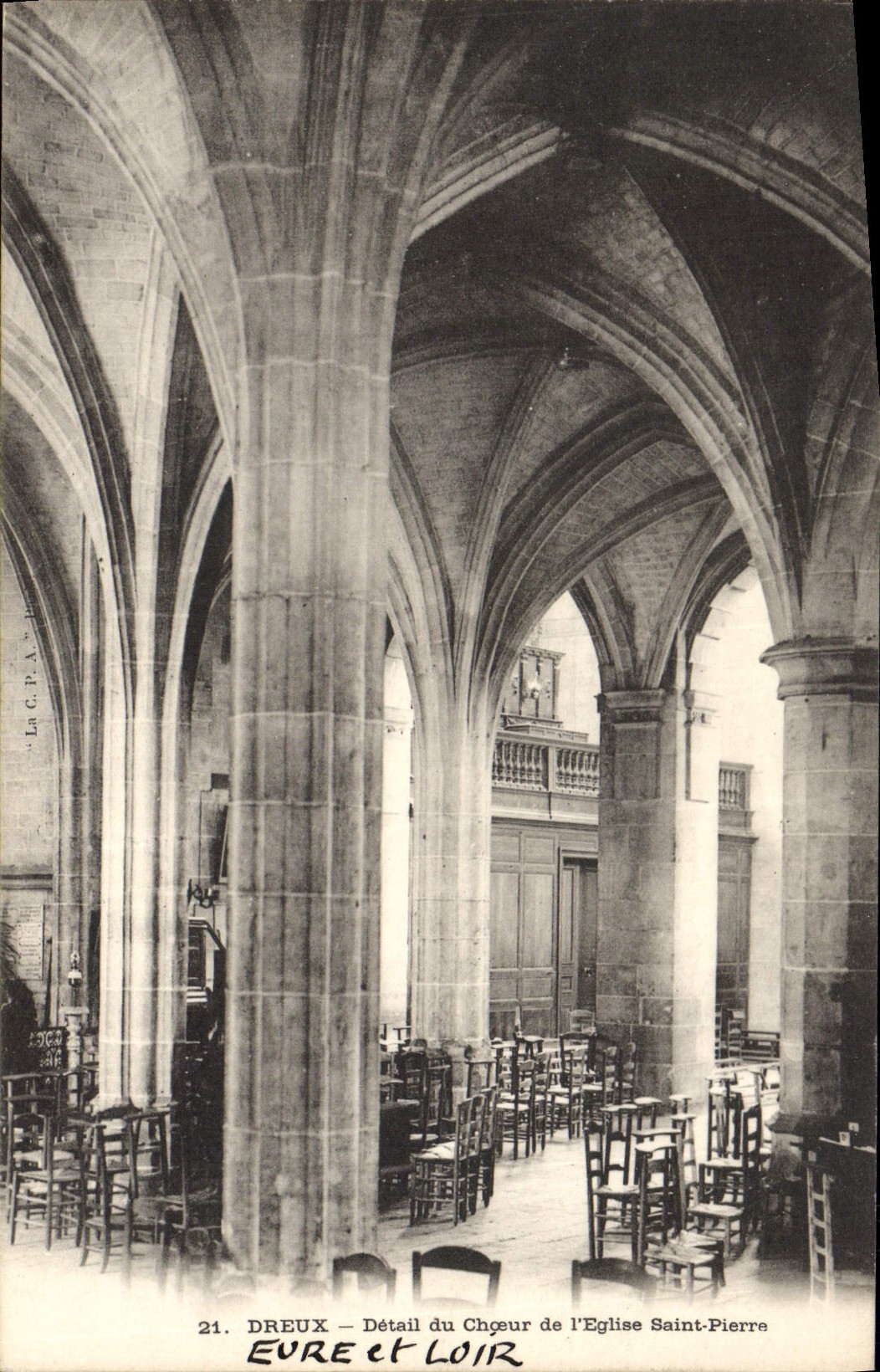 CPA Dreux Detail Du Choeur De l'Eglise Saint Pierre