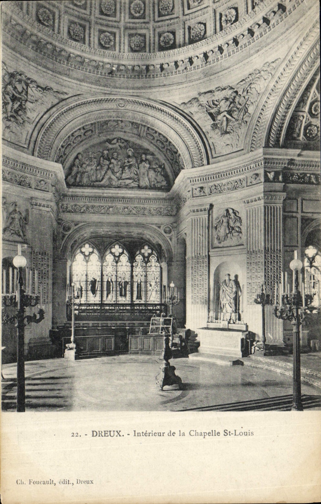 CPA Dreux Interieur De La Chapelle St Louis