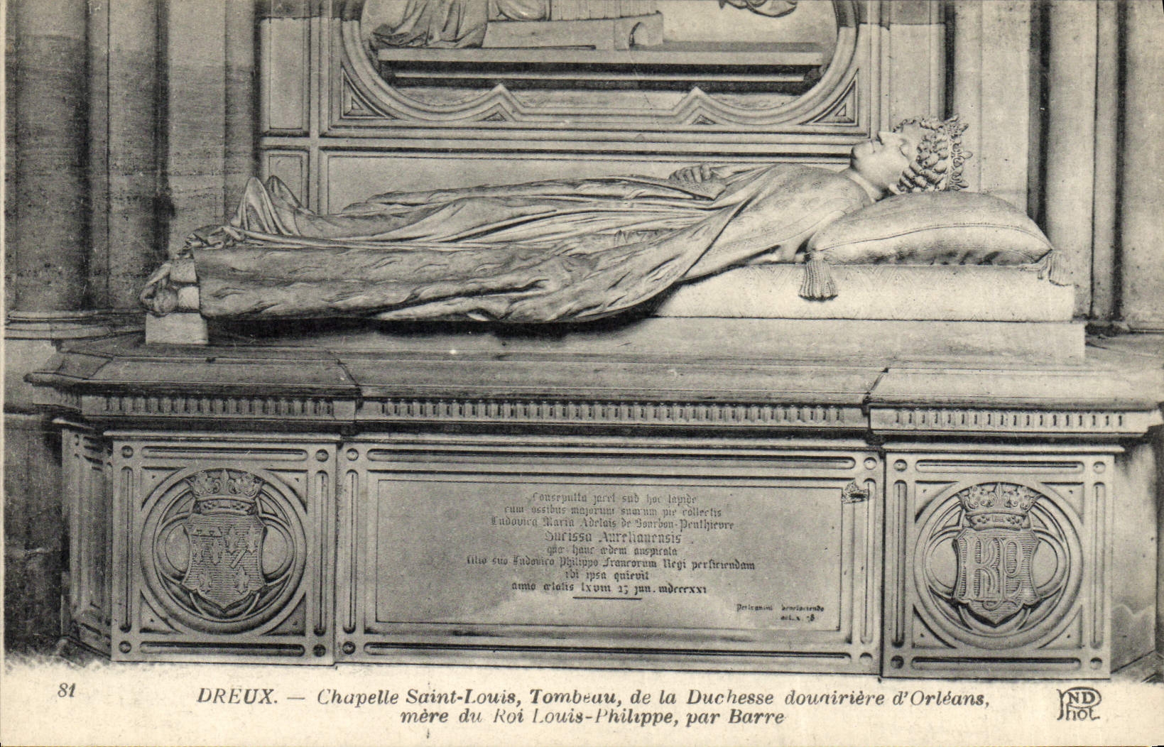 CPA Dreux Chapelle Saint Louis Tombeau De Lla duchesse douairiere d'Orleans