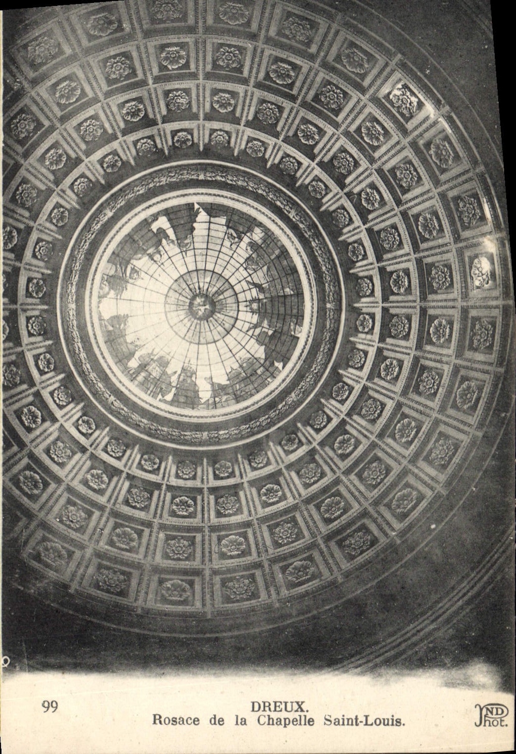 CPA Dreux Rosace De La Chapelle Saint Louis