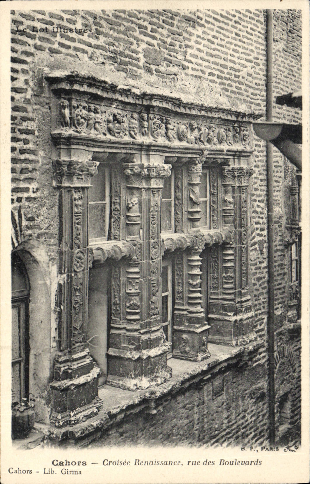 VINTAGE POSTCARD Cahors Crossed Renaissance Street Of the Boulevards
