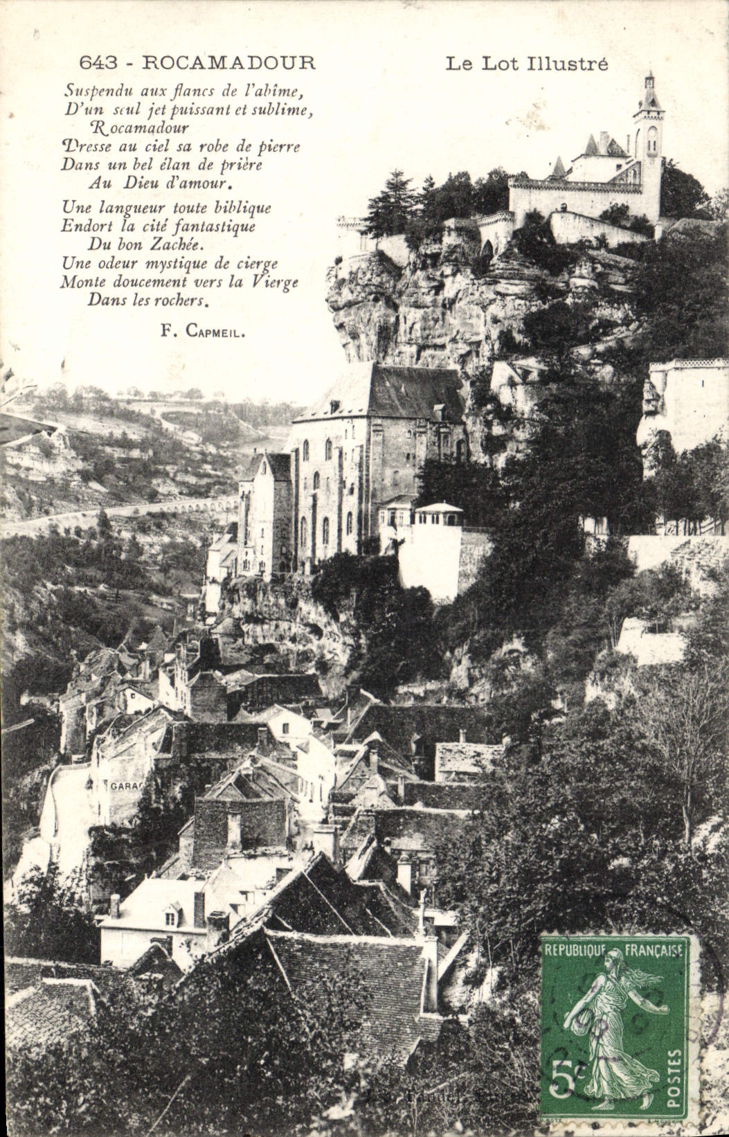 VINTAGE POSTCARD the Batch Rocamadour