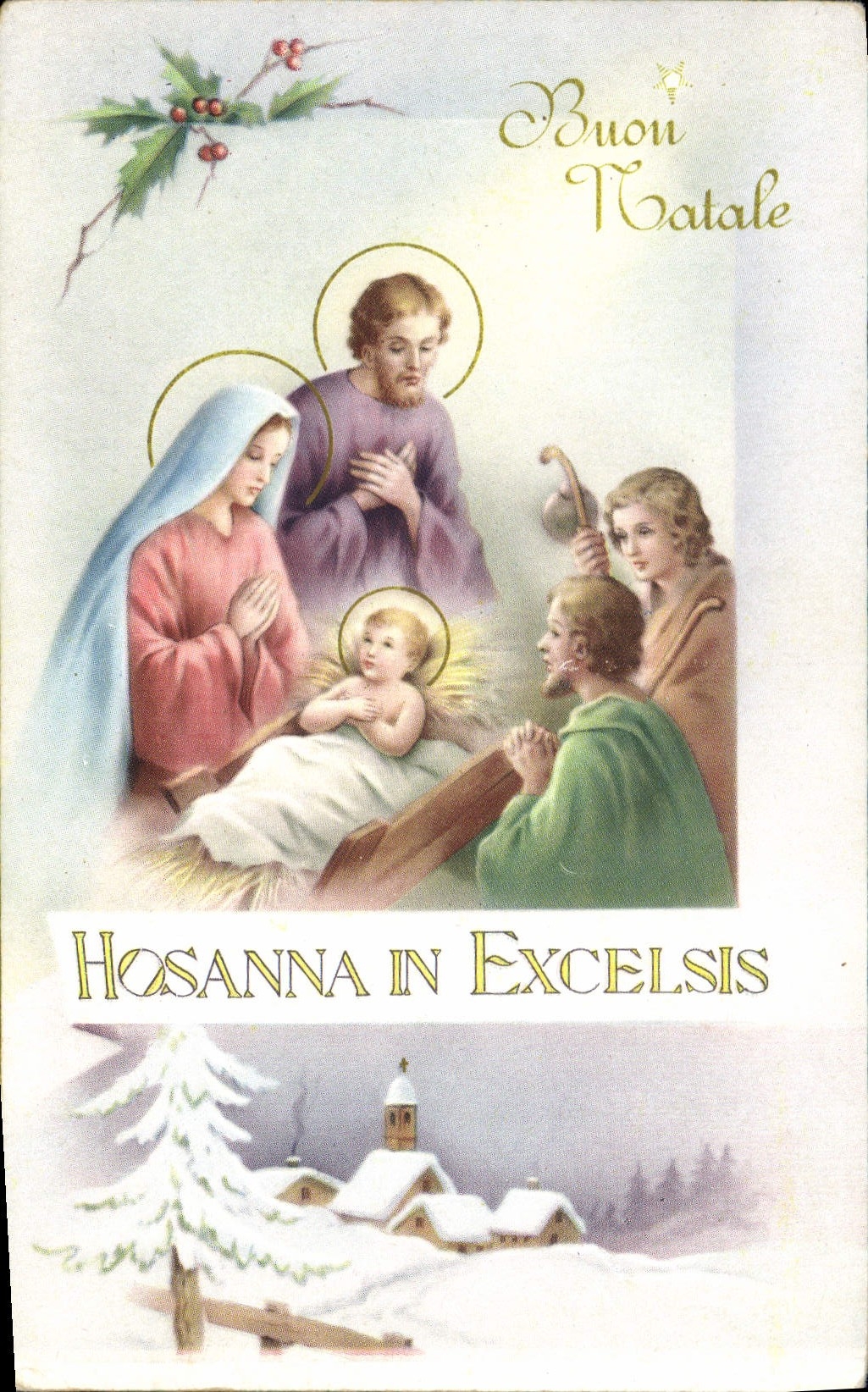 VINTAGE POSTCARD Hosanna In Excelsis Christ