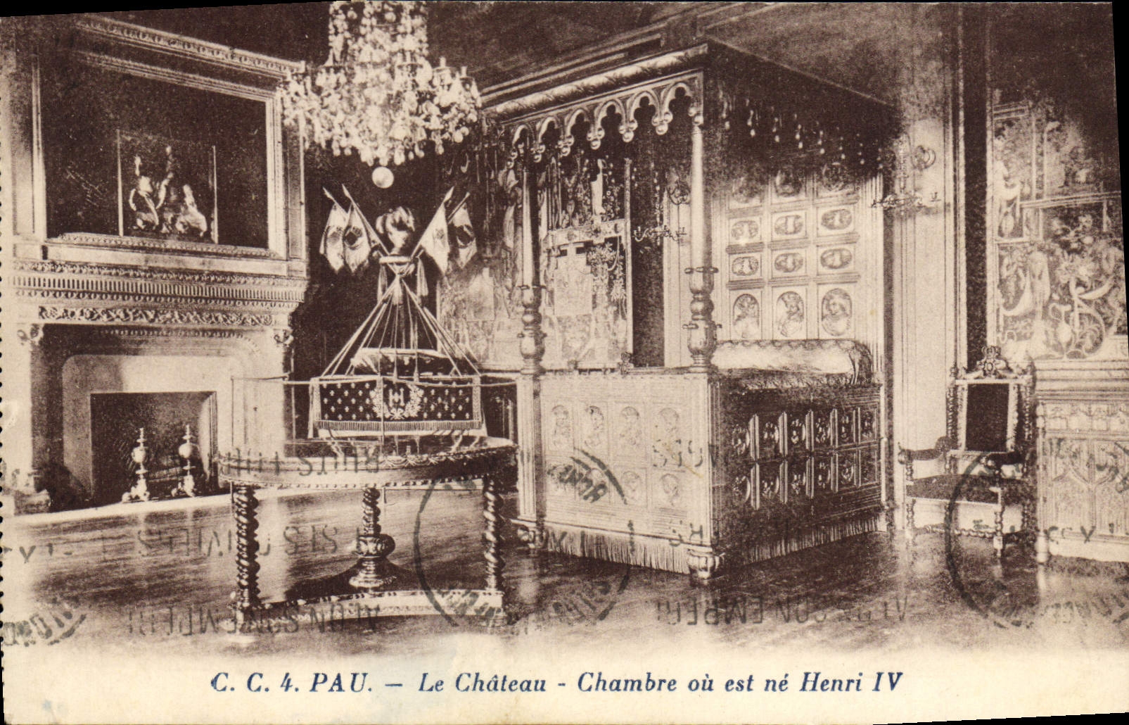 La POSTAL Pau de la VENDIMIA el cuarto del castillo o es Enrique IV