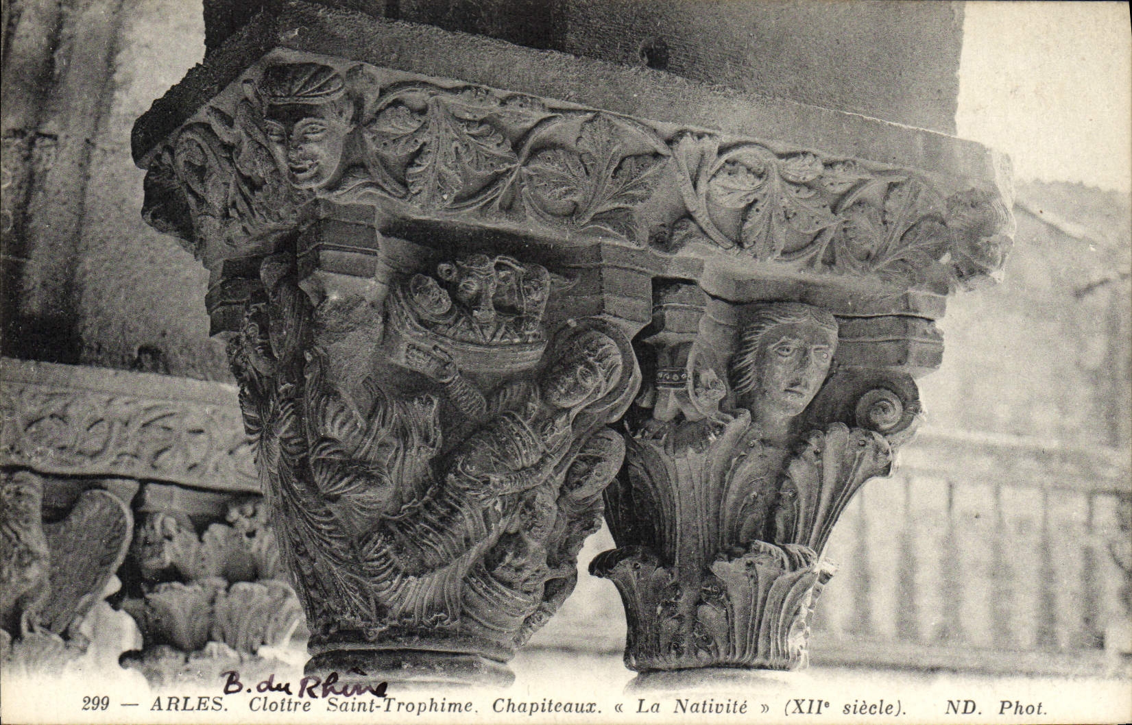 VINTAGE POSTCARD Arles Cloister Of Saint Trophime Capital nativity