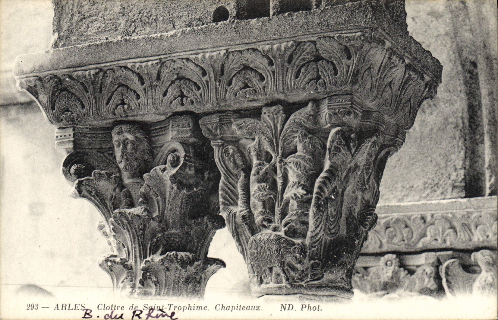 VINTAGE POSTCARD Arles Cloister Of Saint Trophime Capitals