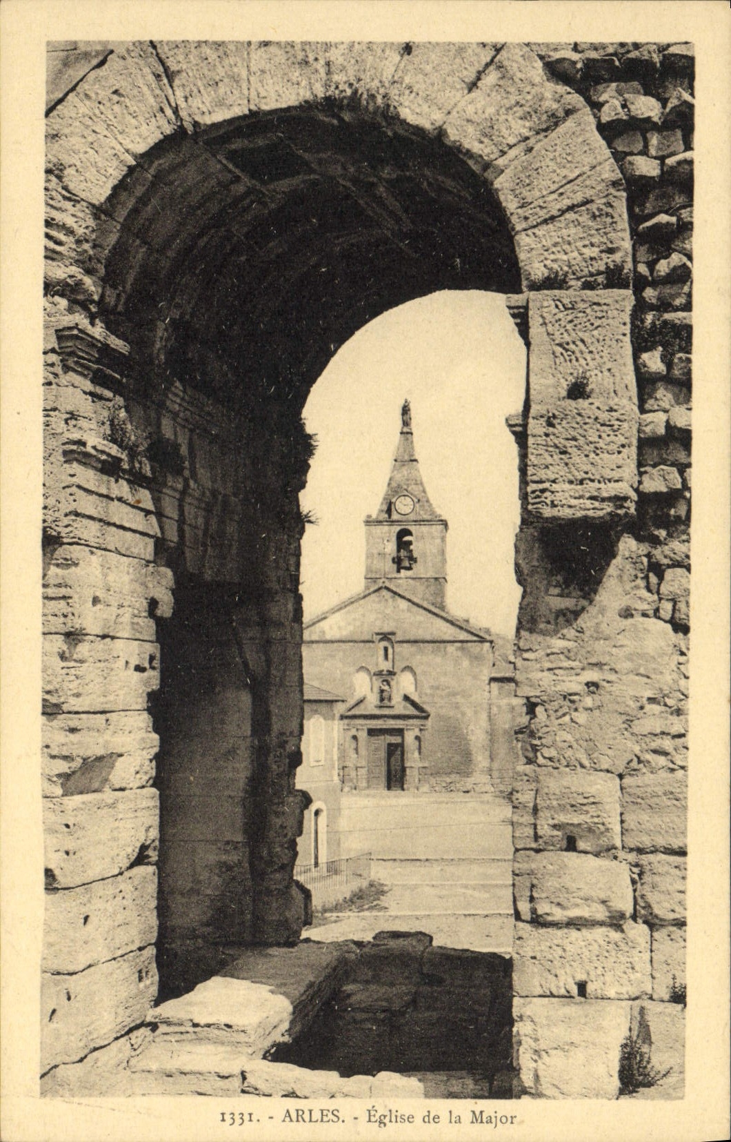 VINTAGE POSTCARD Arles Church Of the Major