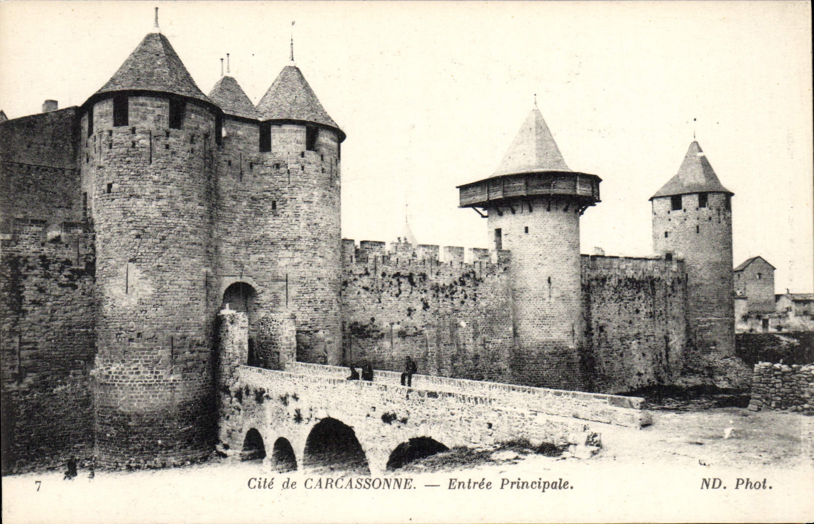CPA Cite de Carcassonne Entree principale
