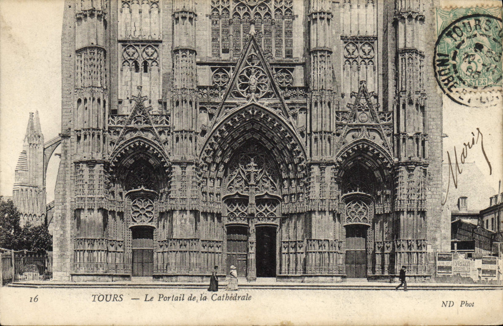 CPA Tours Portail de la cathedrale