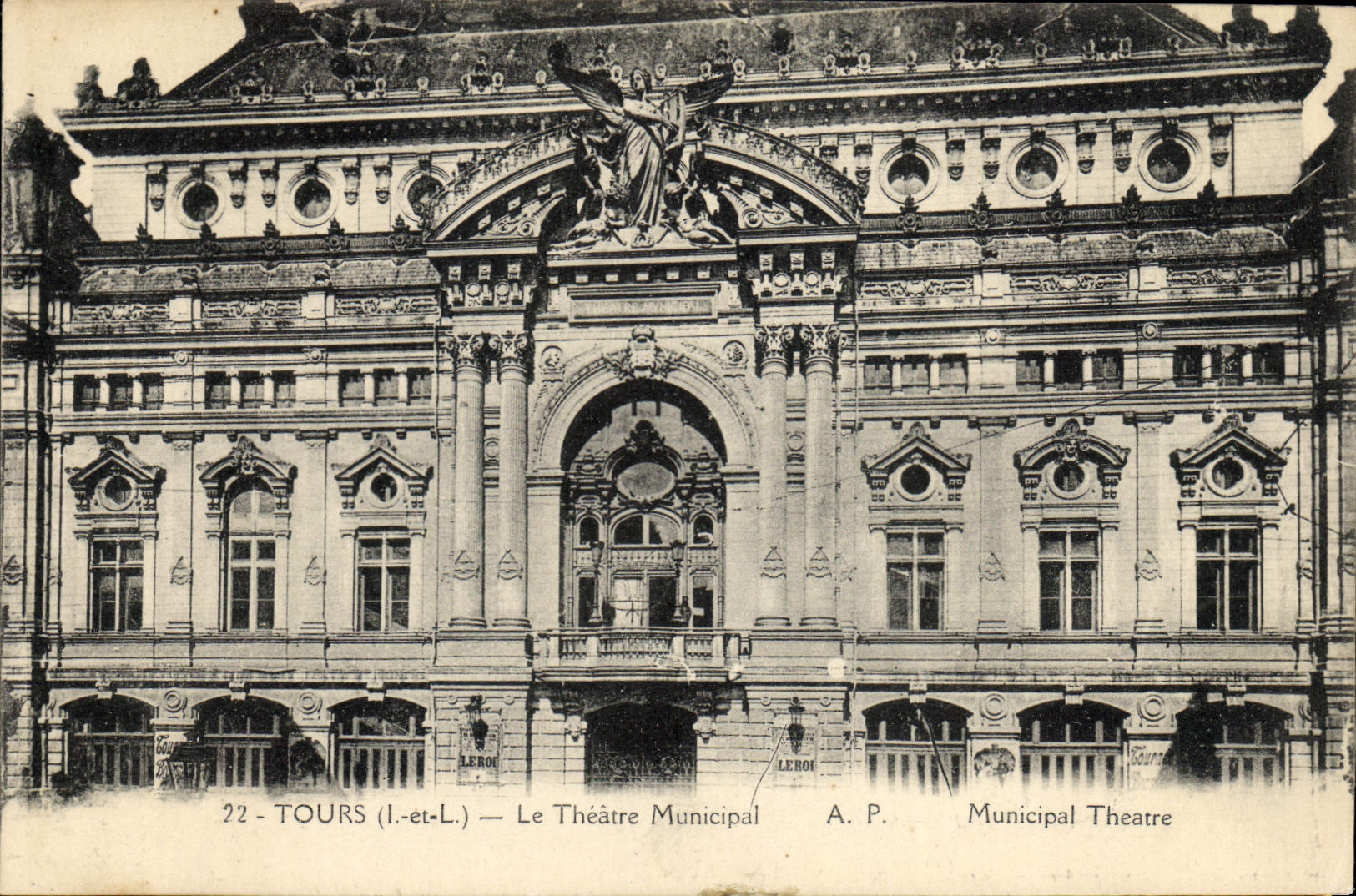 CPA Tours Le theatre municipal