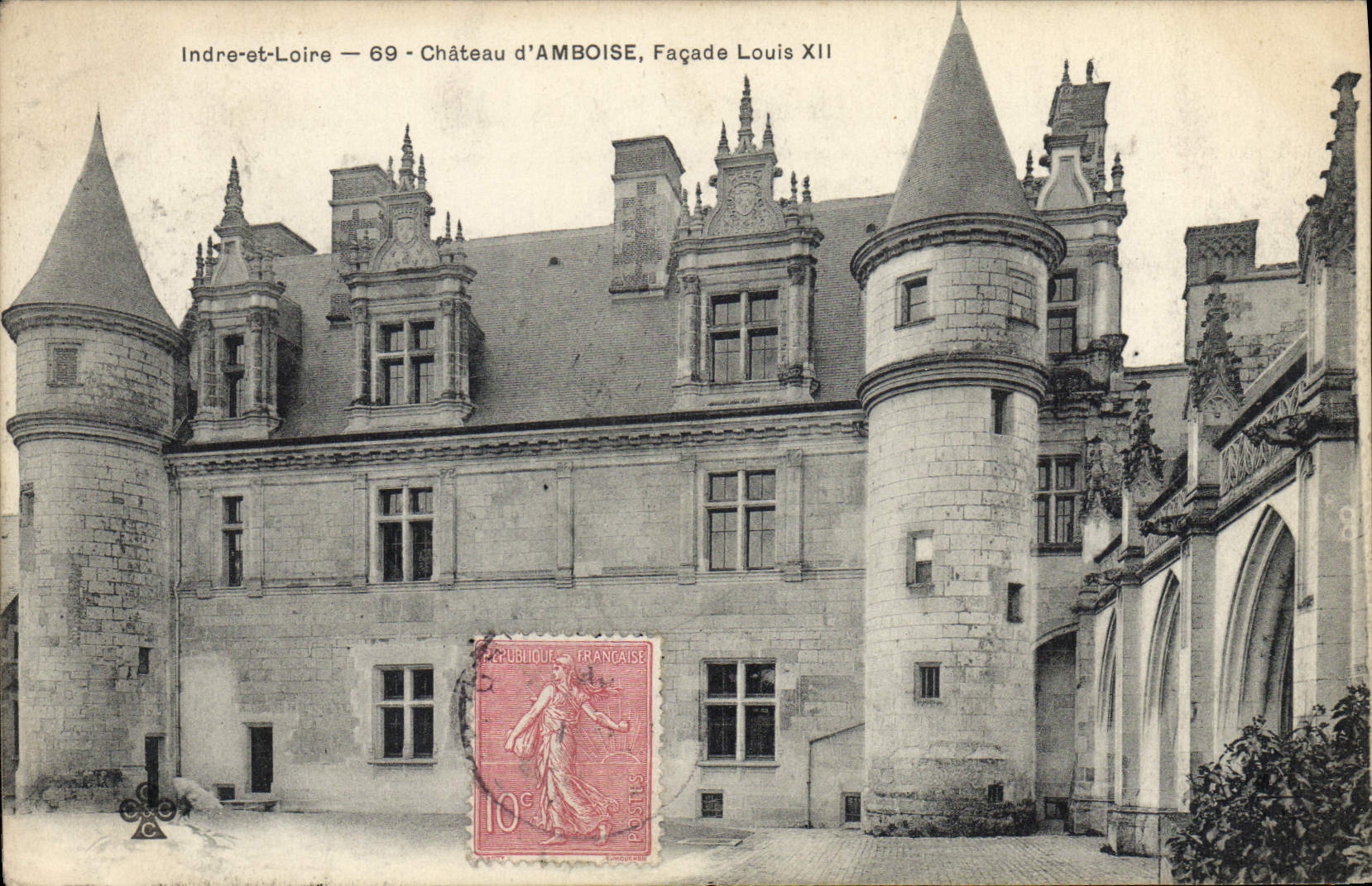 CPA Chateau d'Amboise Facade Louis XII