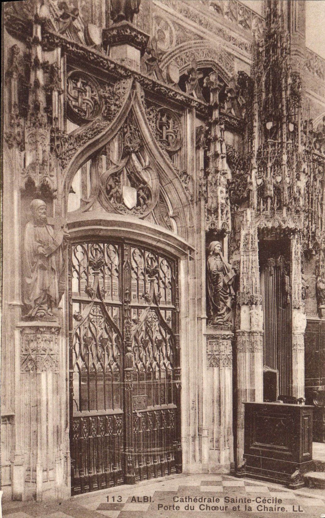 De la VENDIMIA de la POSTAL de Albi de la catedral estribillo de Cecile Porte Sainte y el púlpito