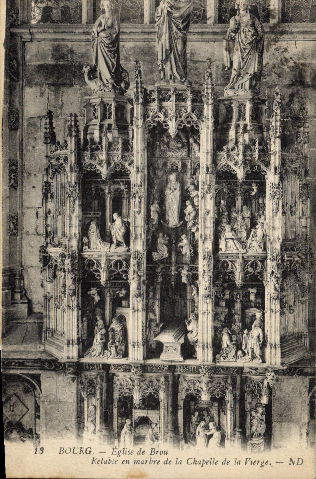 CPA Bourg Eglise de Brou Retable en marbre de la chapelle de la Vierge 