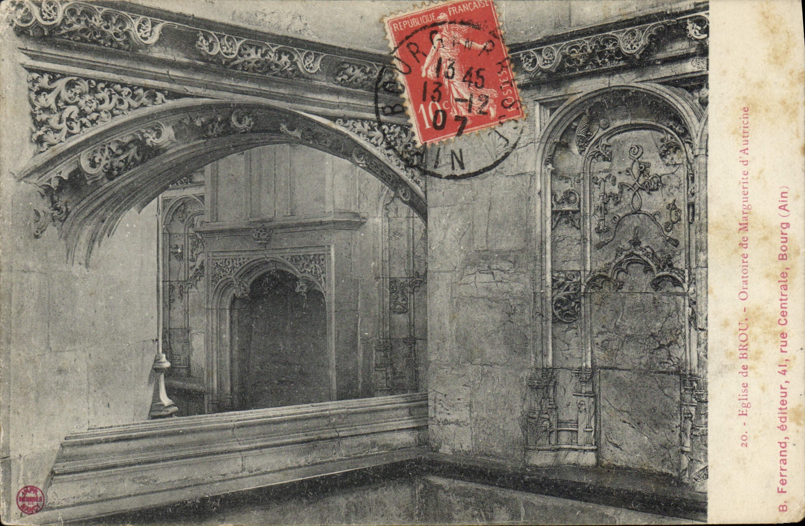 CPA Bourg Eglise de Brou Oratoire de Marguerite d'Autriche