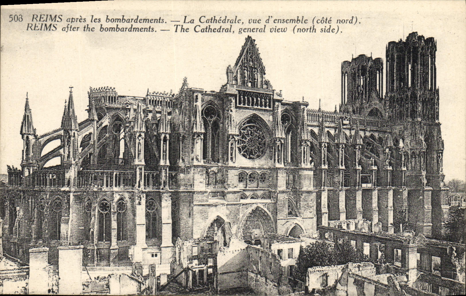 CPA Reims La cathedrale militaria