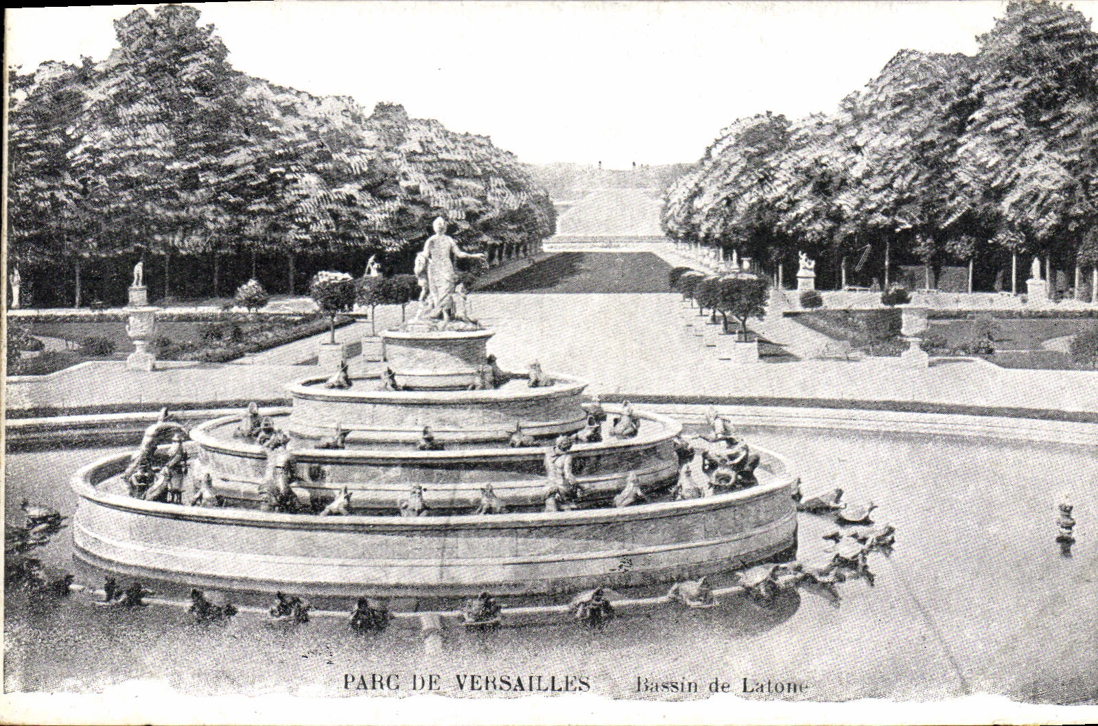 Parque de la POSTAL de la VENDIMIA de lavabo de Versalles de Latone