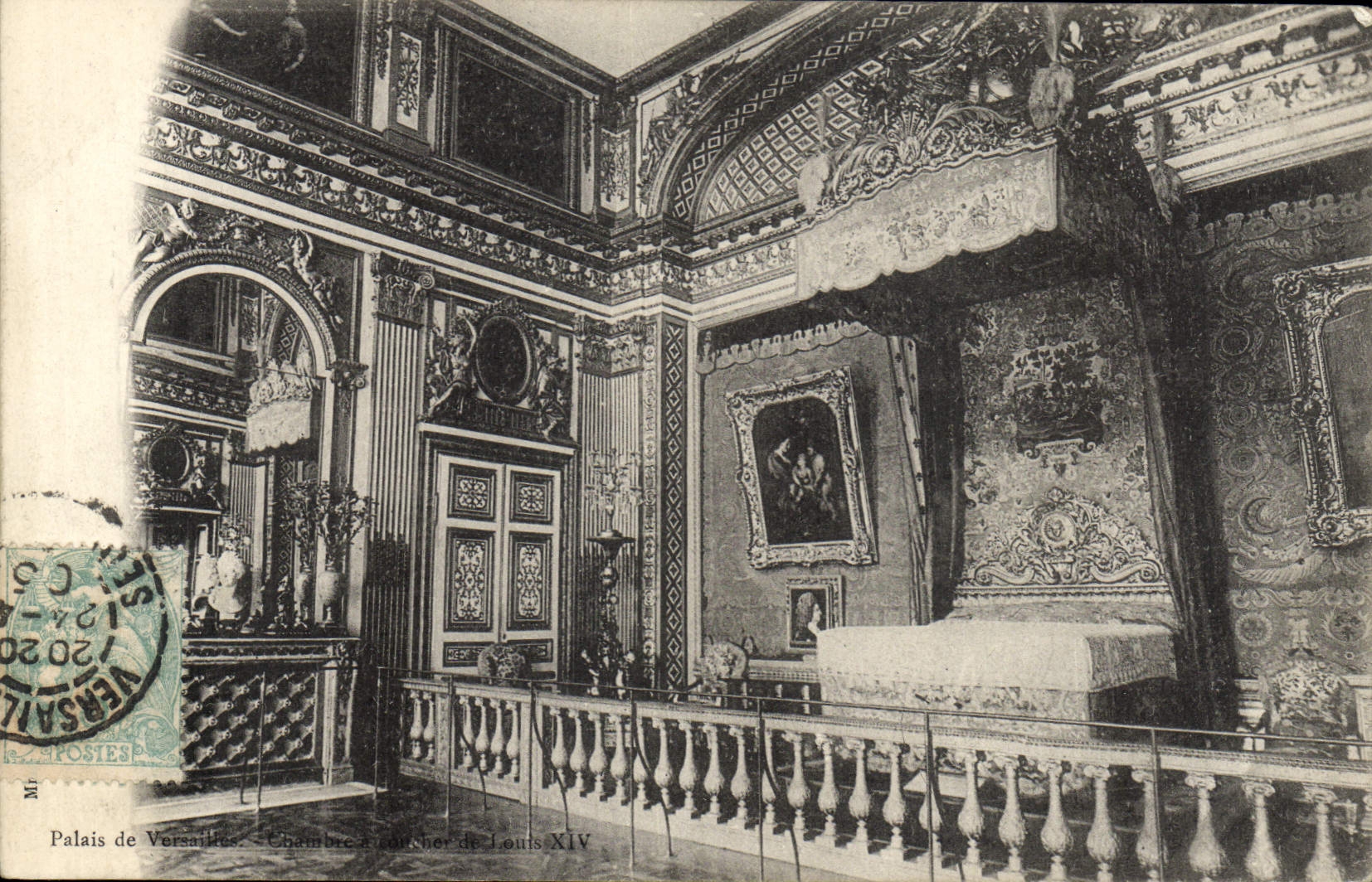 La POSTAL Palais de la VENDIMIA de Versalles Chambre tiene que dormir de Louis XIV