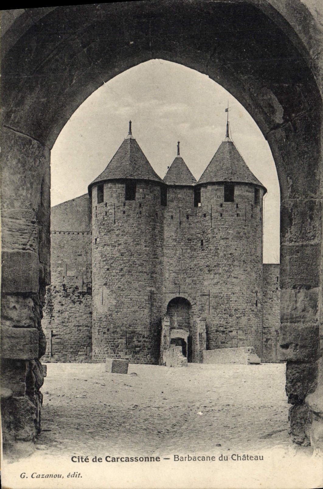CPA Cite de Carcassonne Barbacane du chateau