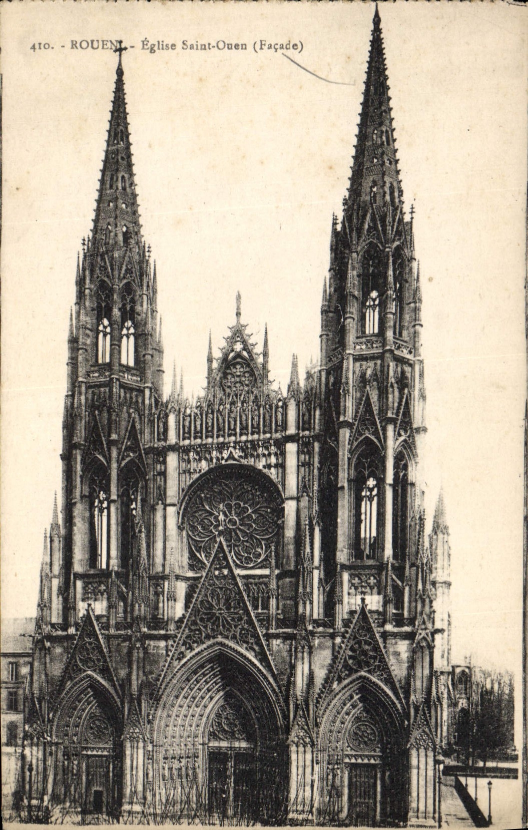 VINTAGE POSTCARD Rouen Church Ouen Saint