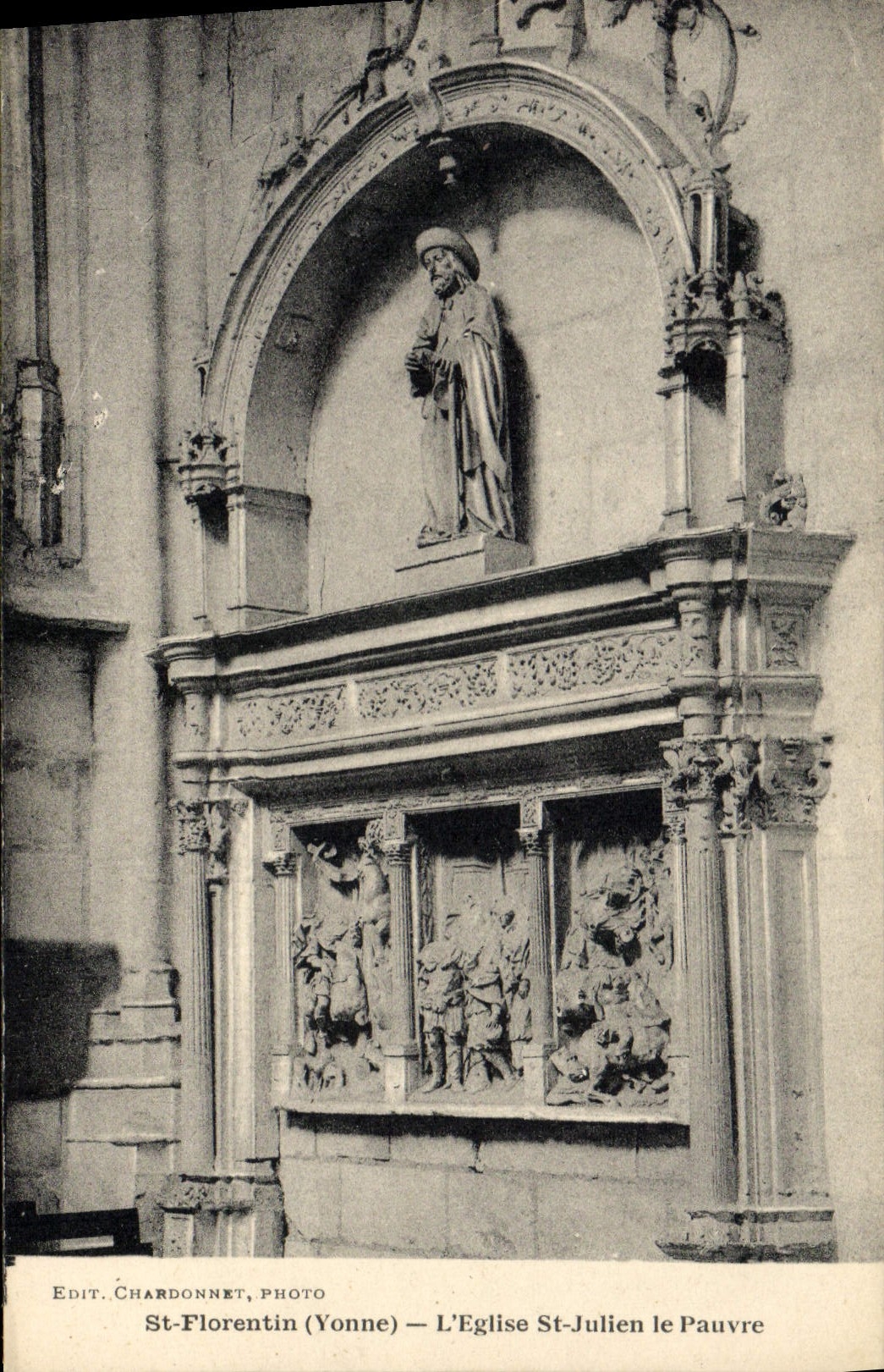 POSTAL Florentin santo de la VENDIMIA el St Julien de la iglesia el pobre