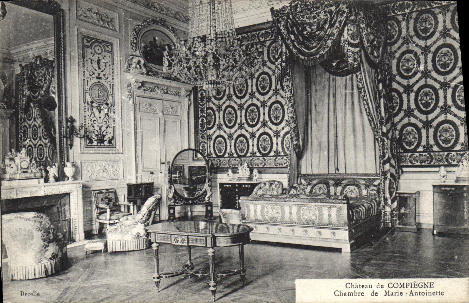 Castillo de la POSTAL de la VENDIMIA del sitio de Compiegne de Marie Antonieta