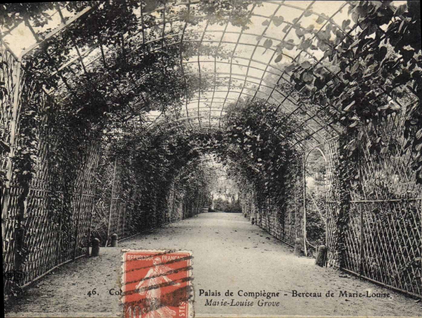 Paladar de la POSTAL de la VENDIMIA de la horquilla de Compiegne de Marie Louise