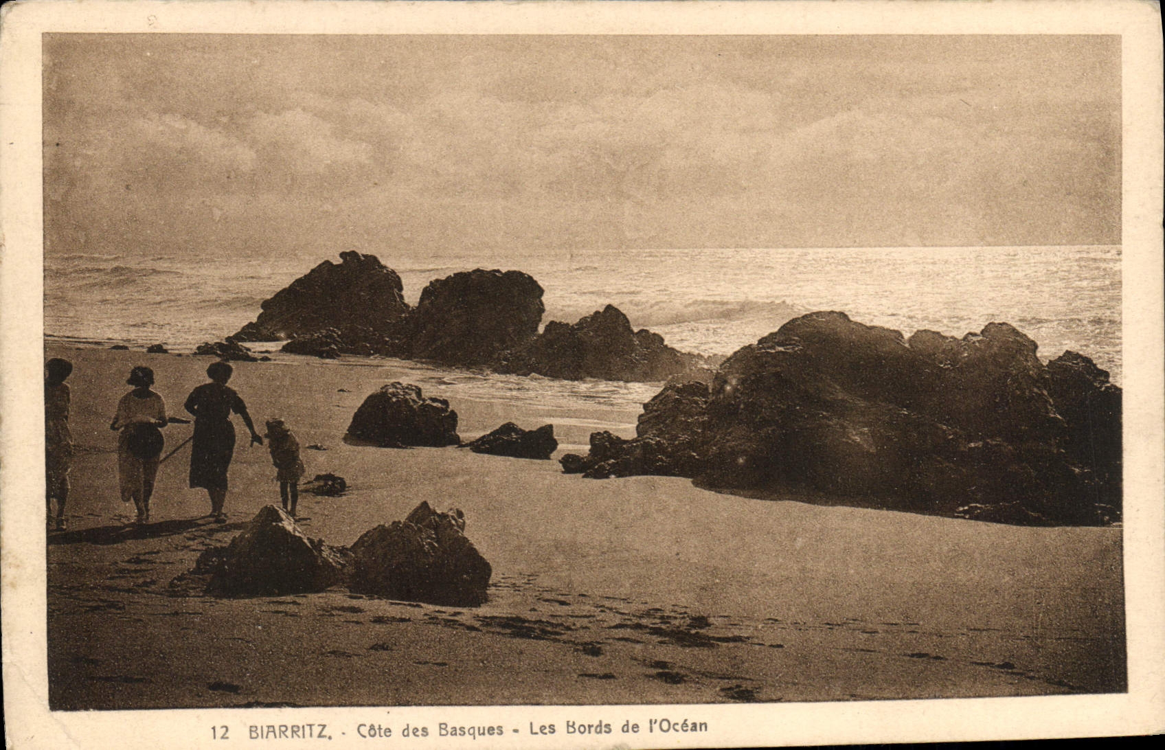 VINTAGE POSTCARD Biarritz Dimensions Basques the edges of the Ocean