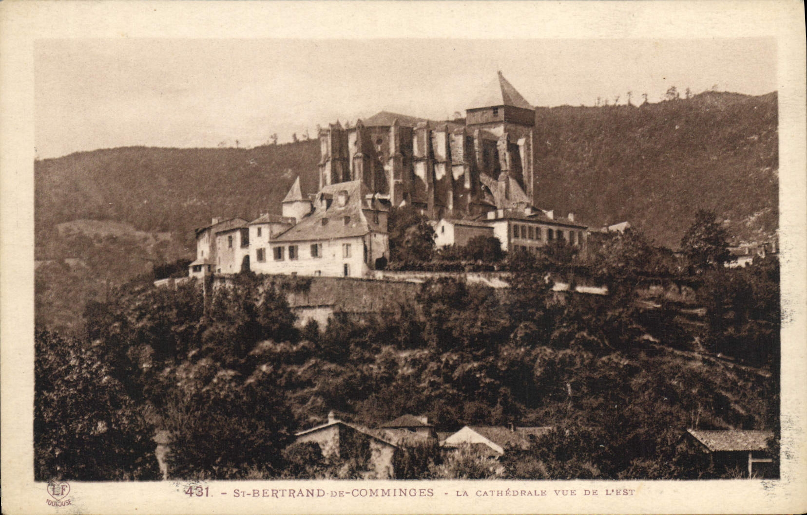 VINTAGE POSTCARD St Bertrand de Comminges the cathedral seen of the East