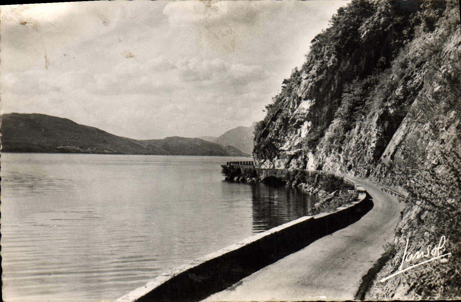 MODERN CARD Surroundings of Aix les Bains the cornice and the lake of Le Bourget