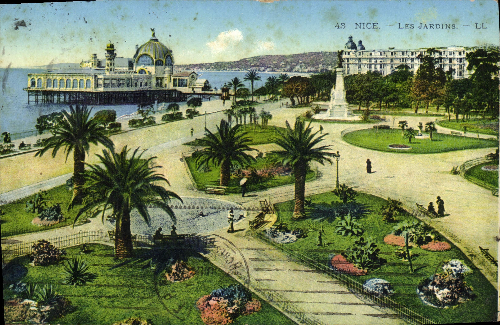 VINTAGE POSTCARD Nice gardens