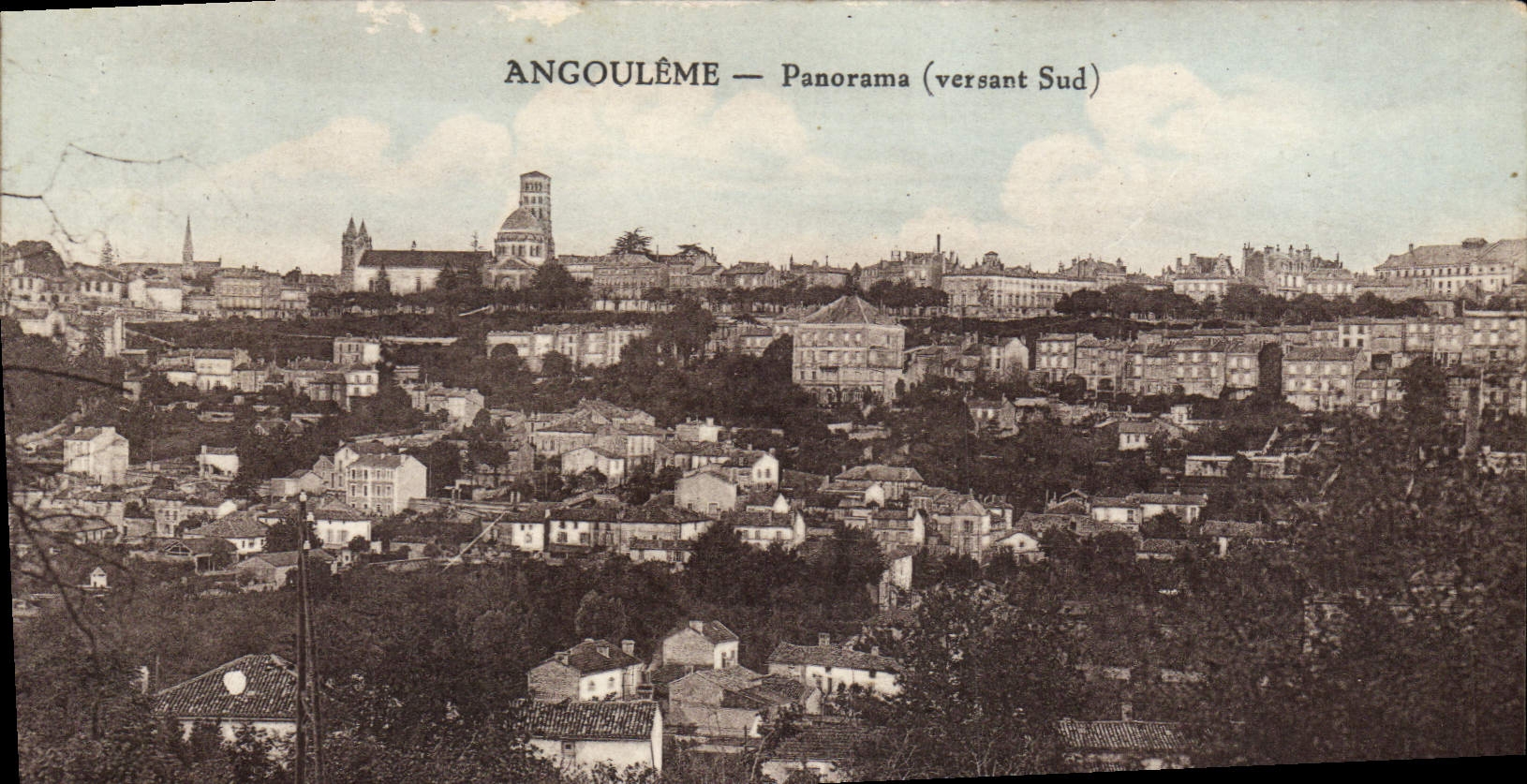 VINTAGE POSTCARD Angouleme Southern Panorama Pouring