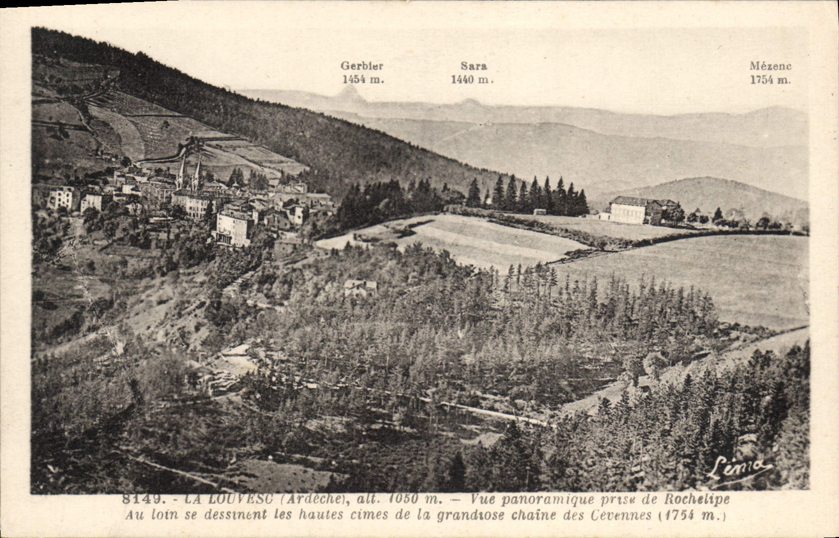 CPA La Louvesc Vue panoramique prise de Rochelipe 
