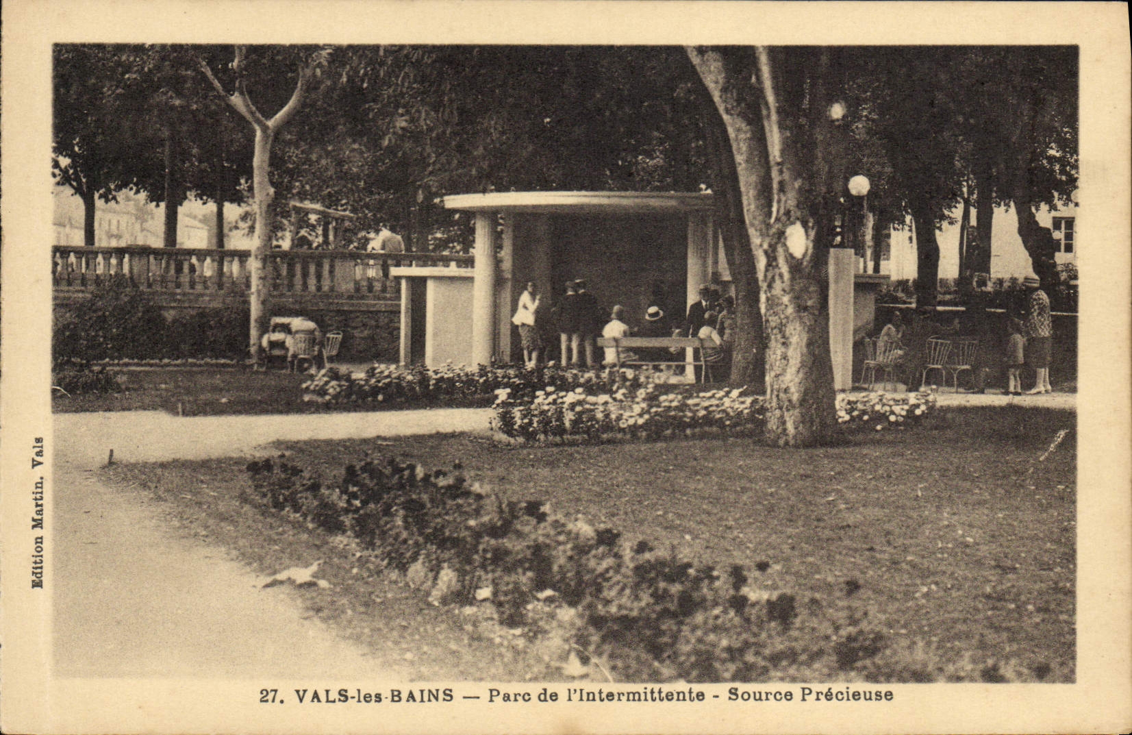 VINTAGE POSTCARD Valleys les Bains Park of the Intermittency Invaluable Source