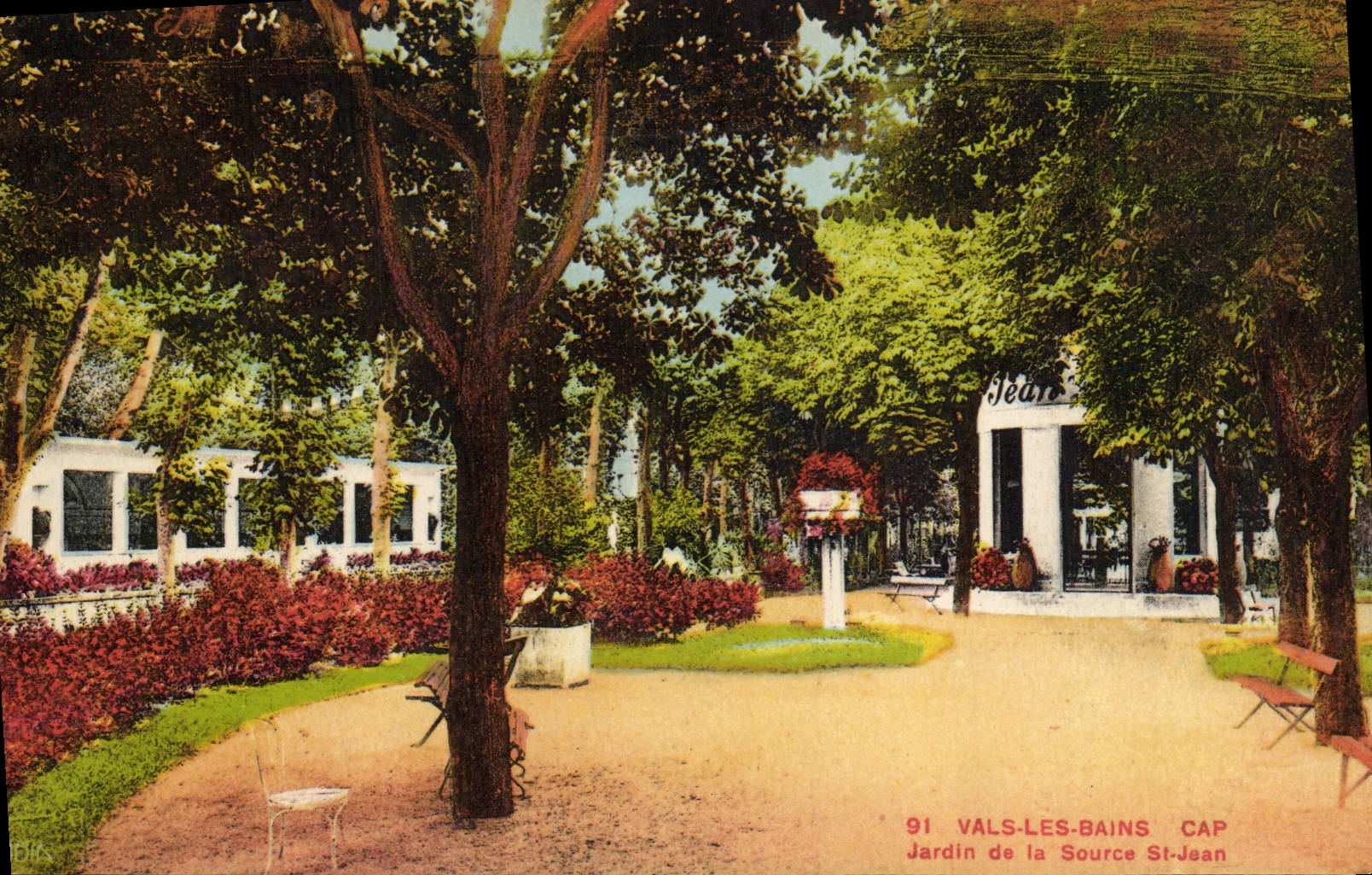 CPA Vals les Bains Jardin de la source St Jean