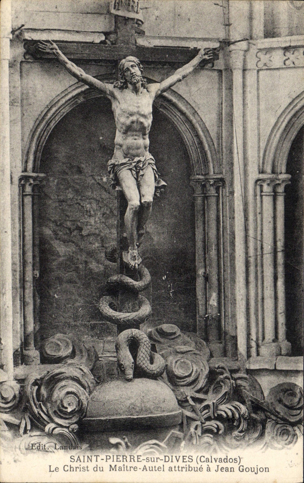 VINTAGE POSTCARD Saint Pierre on Divine the Christ of the Master Autel attirbue have Jean Goujon