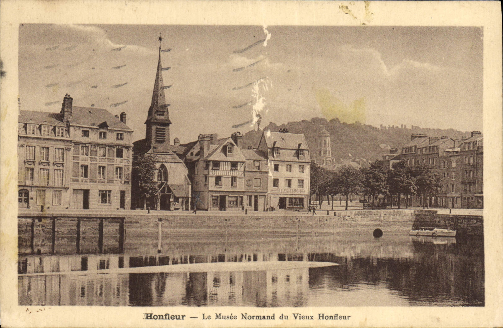 VINTAGE POSTCARD Honfleur the Norman museum