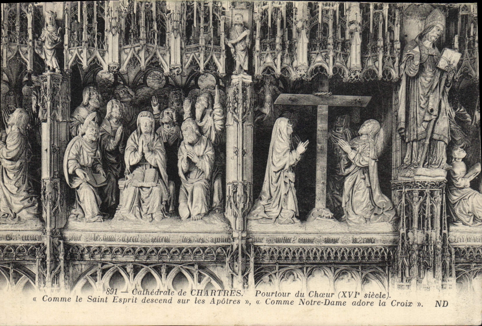 CPA Cathedrale de Chartres Pourtour du choeur 