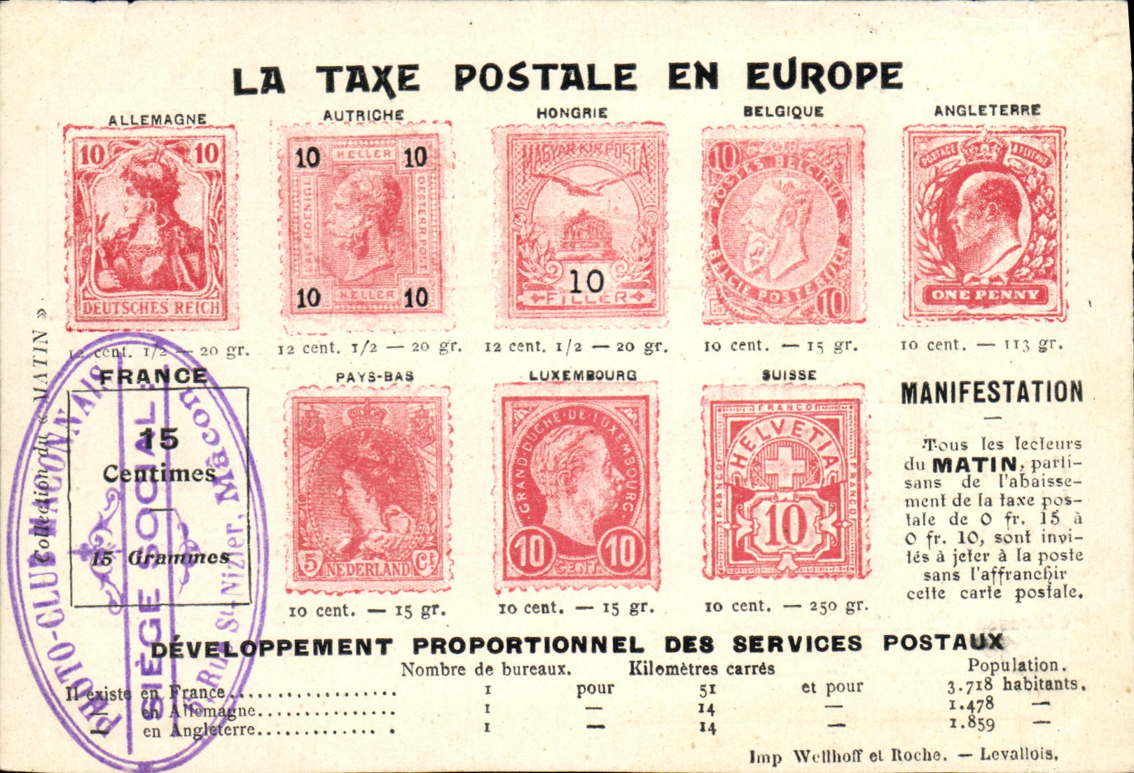 VINTAGE POSTCARD Germania Stamps